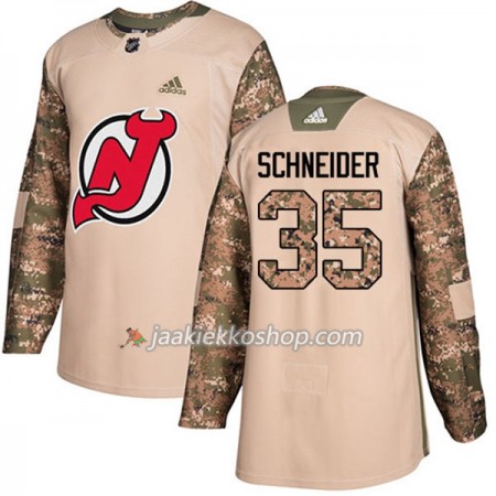 Miehille NHL New Jersey Devils Pelipaita Cory Schneider 35 Adidas 2017-2018 Camo Veterans Day Practice Authentic